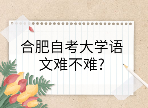 合肥自考難不難