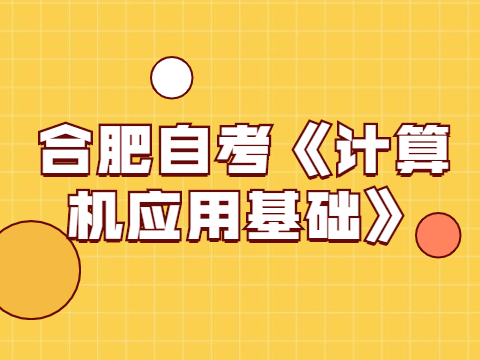 合肥自考《計(jì)算機(jī)應(yīng)用基礎(chǔ)》